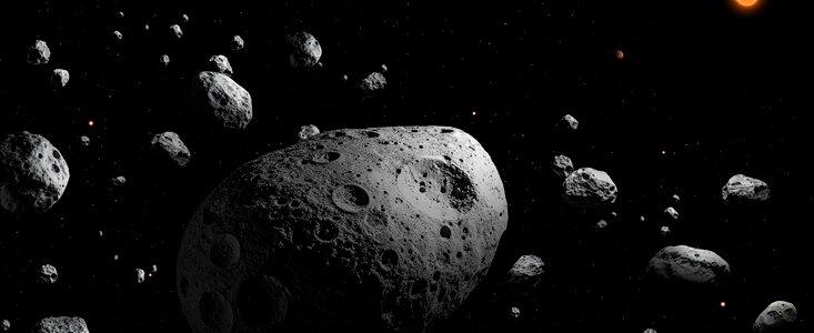 Artist’s illustration of asteroid 2025 MN45