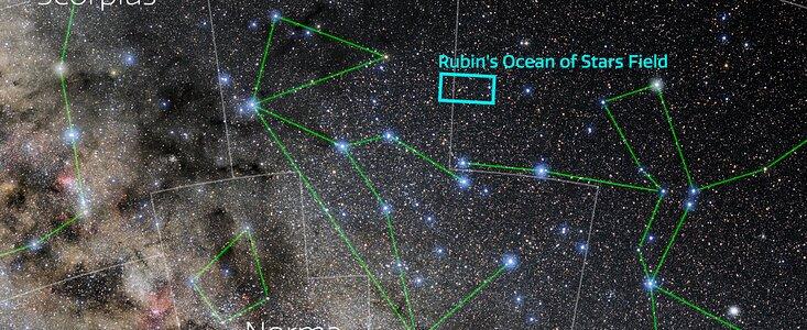 NSF–DOE Rubin’s Ocean of Stars field in the constellation Lupus