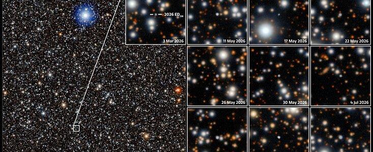 Mosaic of 2026 ED138 discovery images