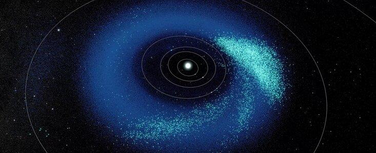3D animation of asteroids discovered by NSF–DOE Rubin Observatory (close)