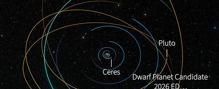 2026 ED138 3D orbit (portrait, with dwarf planets)