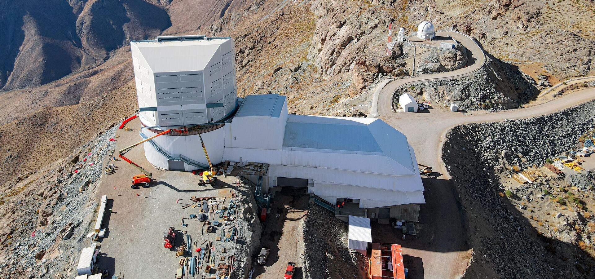 Vera C. Rubin Observatory under construction